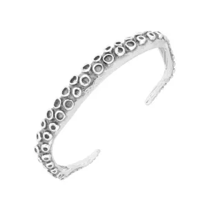 9ct White Gold Octopus Tentacle Torc Bangle