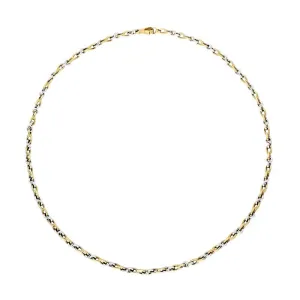 9ct Yellow and White Gold Chain Necklace