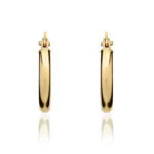 9ct Yellow Gold 13.5mm Hoop Earrings
