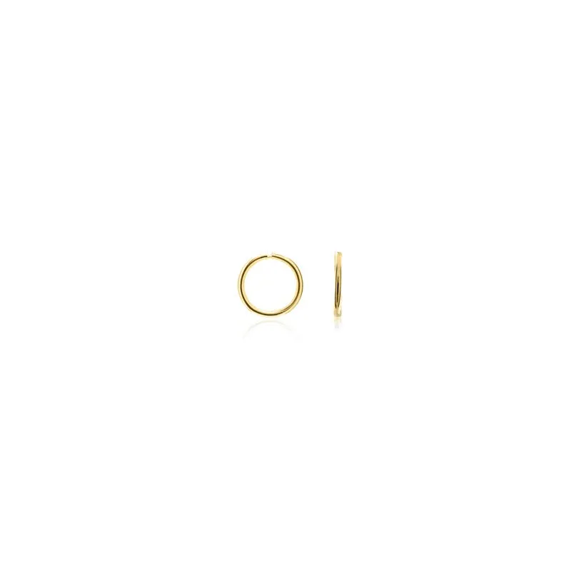 9ct Yellow Gold 13mm Sleeper Hoop Earrings