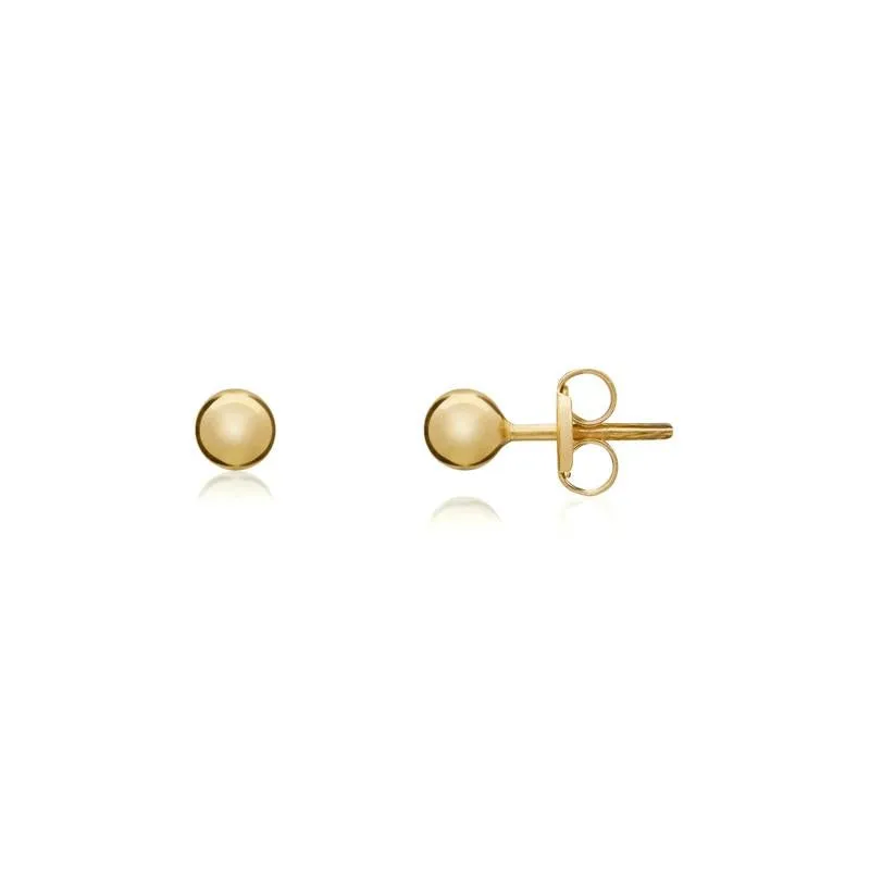 9ct Yellow Gold 3mm Ball Stud Earrings