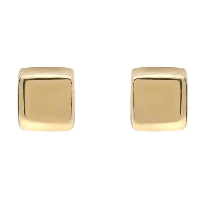 9ct Yellow Gold 3mm Cube Stud Earrings