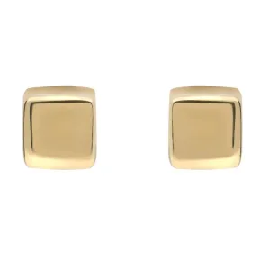 9ct Yellow Gold 3mm Cube Stud Earrings