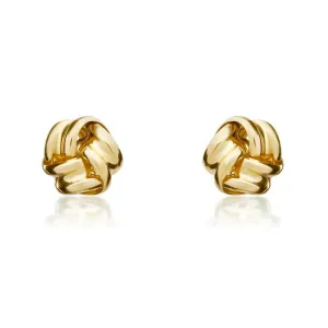 9ct Yellow Gold 4mm Knot Stud Earrings