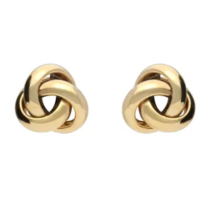 9ct Yellow Gold 6mm Simple Knot Stud Earrings