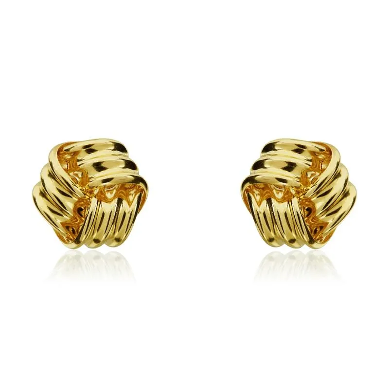 9ct Yellow Gold 7mm Knot Stud Earrings