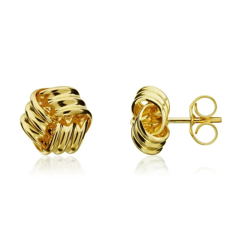 9ct Yellow Gold 7mm Knot Stud Earrings