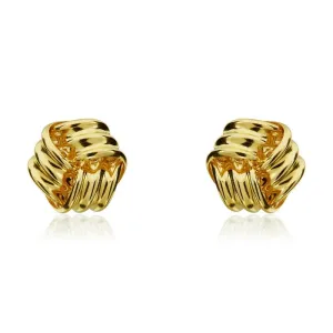 9ct Yellow Gold 7mm Knot Stud Earrings