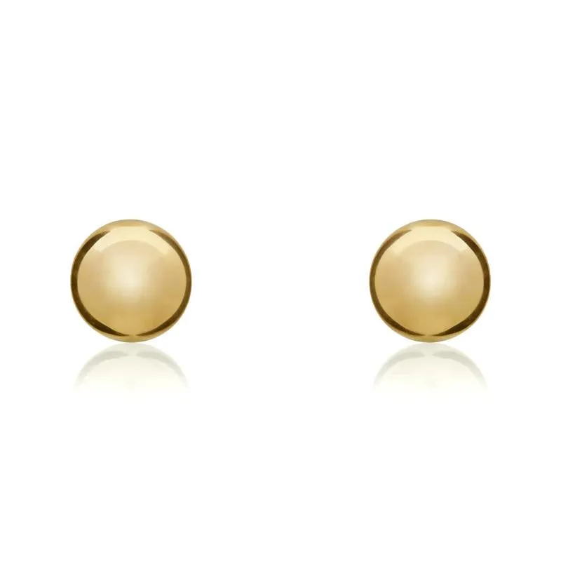 9ct Yellow Gold 8mm Ball Stud Earrings