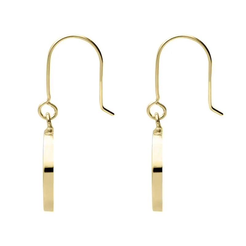 9ct Yellow Gold Amber Round Tree Drop Earrings