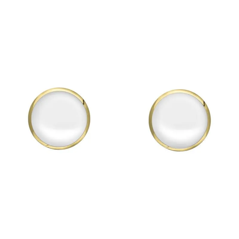 9ct Yellow Gold Bauxite 4mm Classic Small Round Stud Earrings