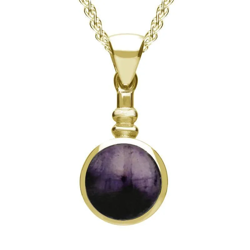 9ct Yellow Gold Blue John Fancy Necklace