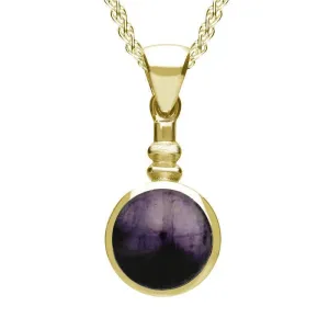 9ct Yellow Gold Blue John Fancy Necklace