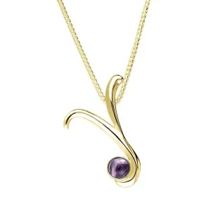 9ct Yellow Gold Blue John Love Letters Initial Y Necklace