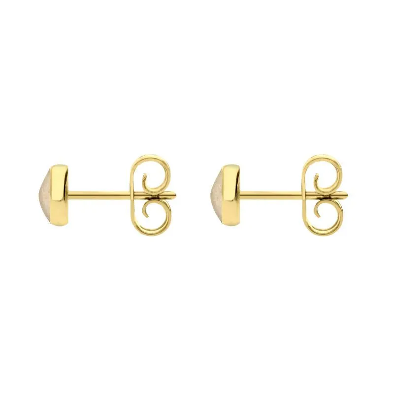 9ct Yellow Gold Coquina 5mm Classic Small Round Stud Earrings