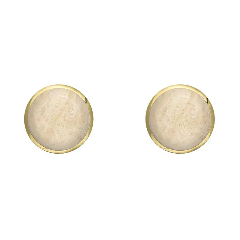 9ct Yellow Gold Coquina 5mm Classic Small Round Stud Earrings