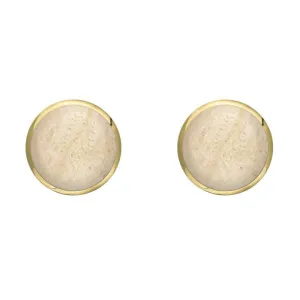 9ct Yellow Gold Coquina 6mm Classic Medium Round Stud Earrings
