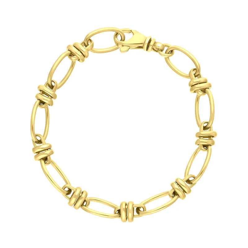 9ct Yellow Gold Handmade Cable Chain Bracelet