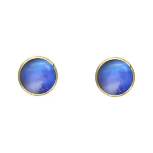 9ct Yellow Gold Moonstone 4mm Classic Small Round Stud Earrings