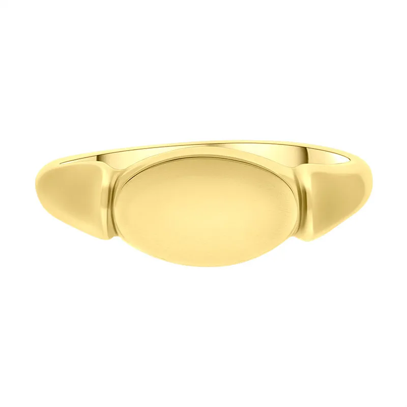 9ct Yellow Gold Oblong Signet Ring D