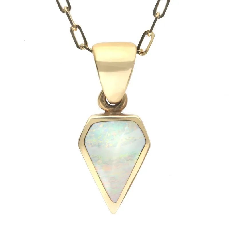 9ct Yellow Gold Opal Dinky Kite Necklace