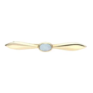 9ct Yellow Gold Opal Tapered Bar Brooch