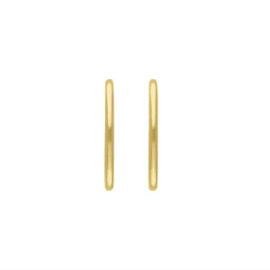 9ct Yellow Gold Round Hoop Earrings