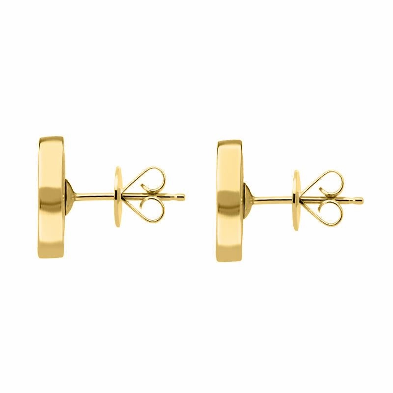 9ct Yellow Gold Blue John Flore Filigree Stud Earrings