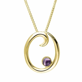 9ct Yellow Gold Blue John Love Letters Initial O Necklace
