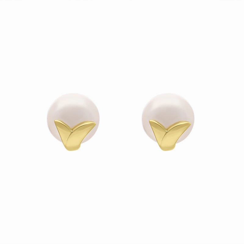 9ct Yellow Gold Freshwater Pearl Encased Stud Earrings