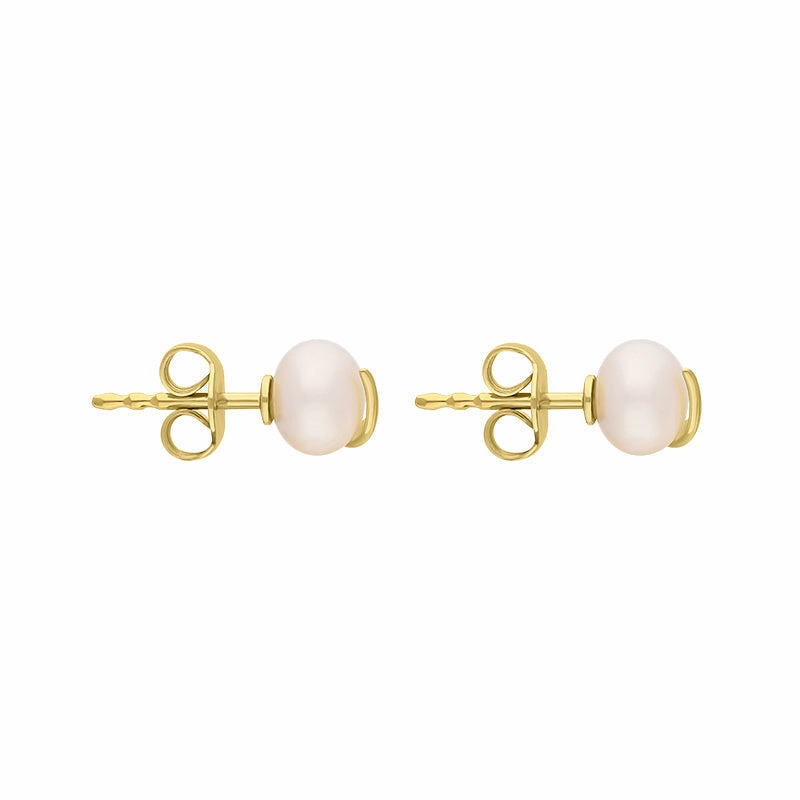 9ct Yellow Gold Freshwater Pearl Stud Earrings