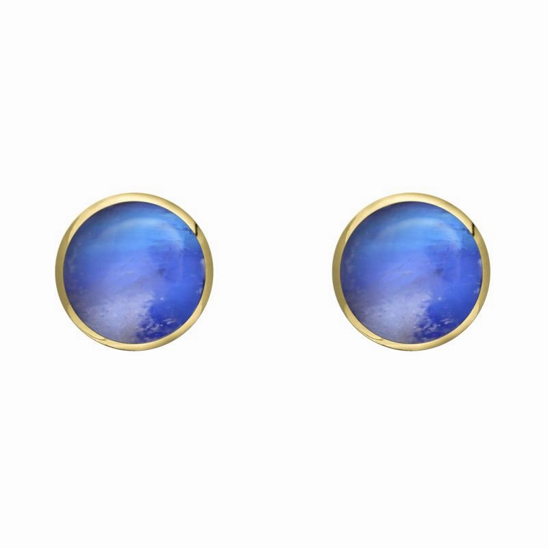 9ct Yellow Gold Moonstone 5mm Classic Small Round Stud Earrings