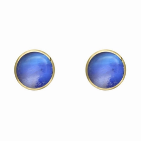 9ct Yellow Gold Moonstone 5mm Classic Small Round Stud Earrings