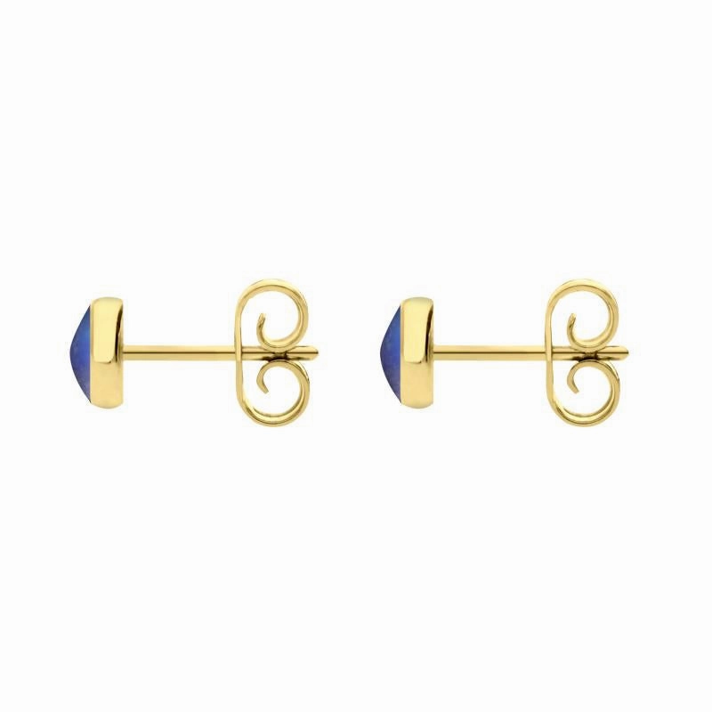 9ct Yellow Gold Moonstone 5mm Classic Small Round Stud Earrings