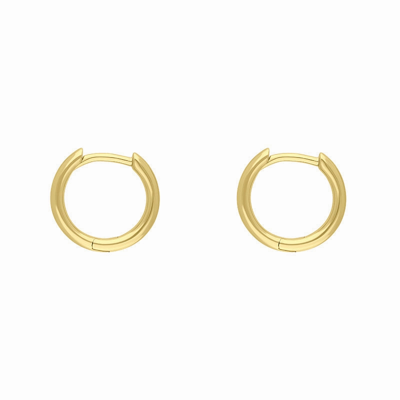 9ct Yellow Gold Round Hoop Earrings