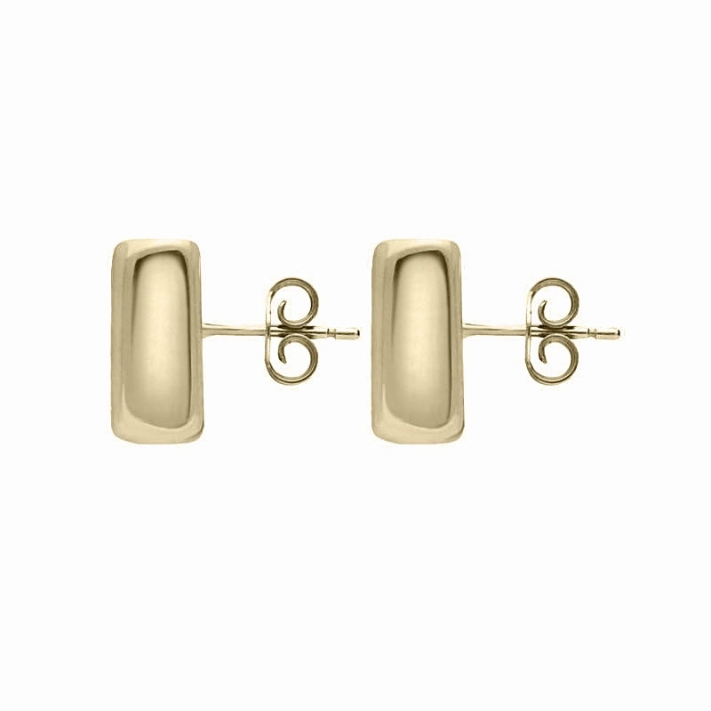 9ct Yellow Gold Turquoise Dinky Square Stud Earrings