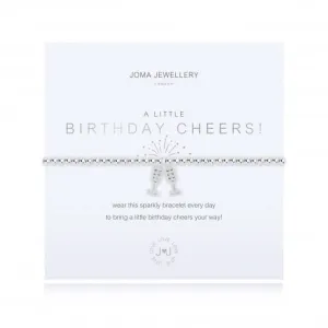A Little Birthday Cheers! Silver 17.5cm Stretch Bracelet 4345