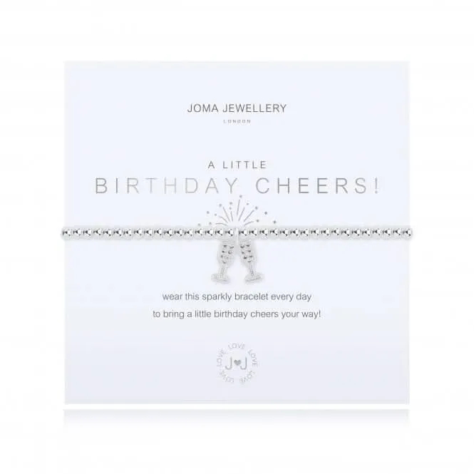 A Little Birthday Cheers! Silver 17.5cm Stretch Bracelet 4345