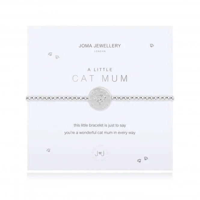A Little Cat Mum Silver 17.5cm Stretch Bracelet 4304