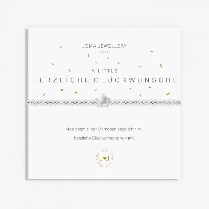 A Little Herzliche Gluckwunsche German Bracelet 2174