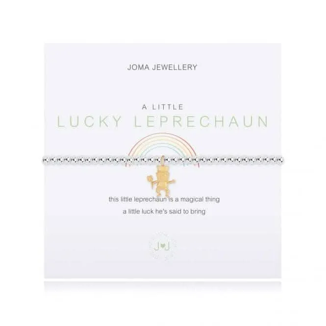 A Little Leprechaun Silver And Yellow Gold 17.5cm Stretch Bracelet 3997