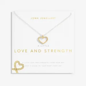 A Little Love Strength Silver Gold Plated 46cm   5cm Necklace 6835