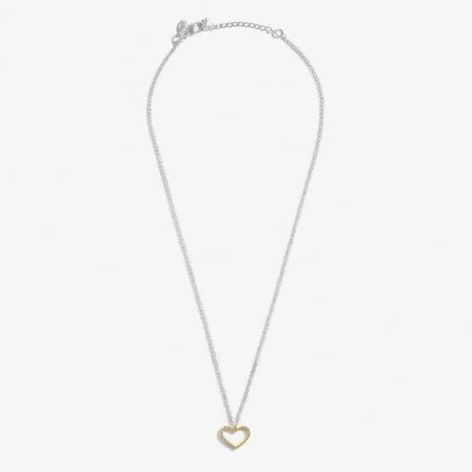 A Little Love Strength Silver Gold Plated 46cm   5cm Necklace 6835