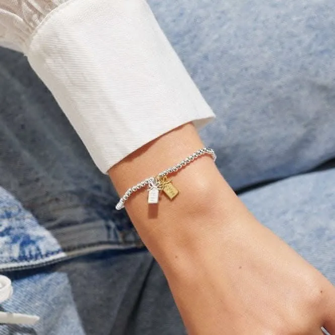 A Little Mrs & Mrs Silver Gold Plated 17.5cm Bracelet 7021