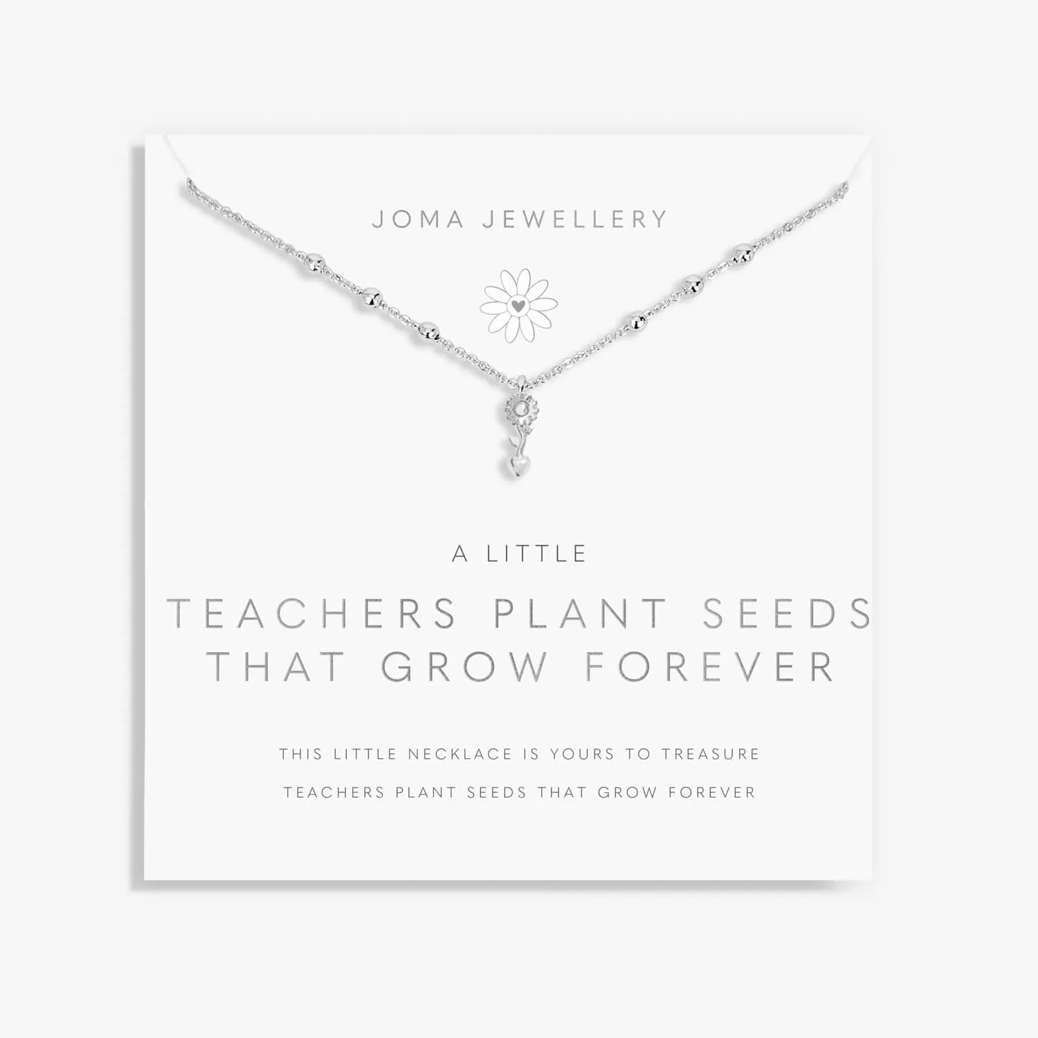 A Little Teachers Plant Seeds that Grow Forever Necklace 8688