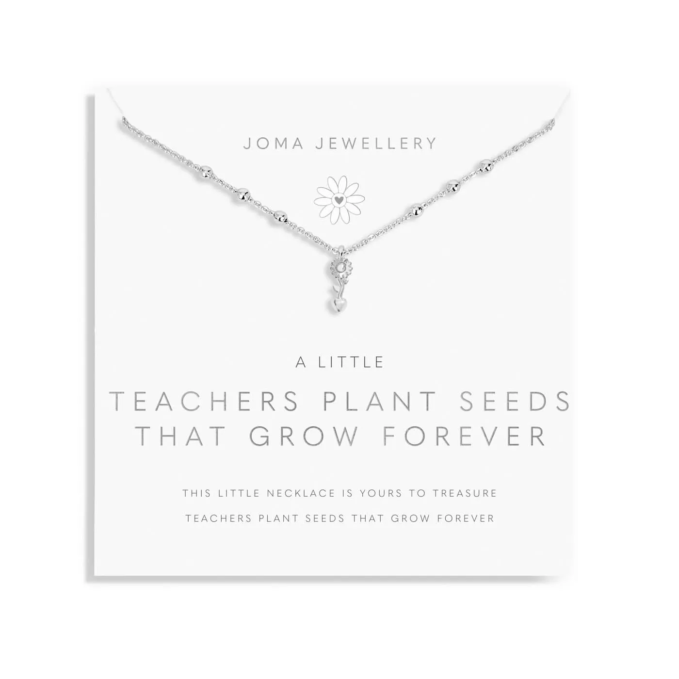 A Little Teachers Plant Seeds that Grow Forever Necklace 8688