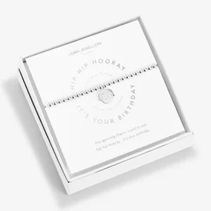 A Littles Hip Hip Hooray It's Your Birthday Silver 17.5cm Stretch Bracelet 5241