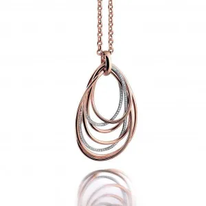 Al Coro Mezzaluna 18ct Rose Gold 0.73ct Diamond Necklace