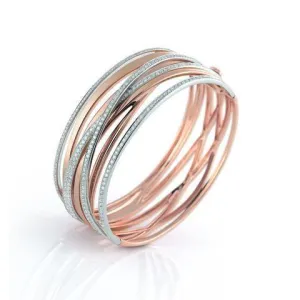 Al Coro Serenata 18ct Rose Gold 2.88ct Diamond Bangle