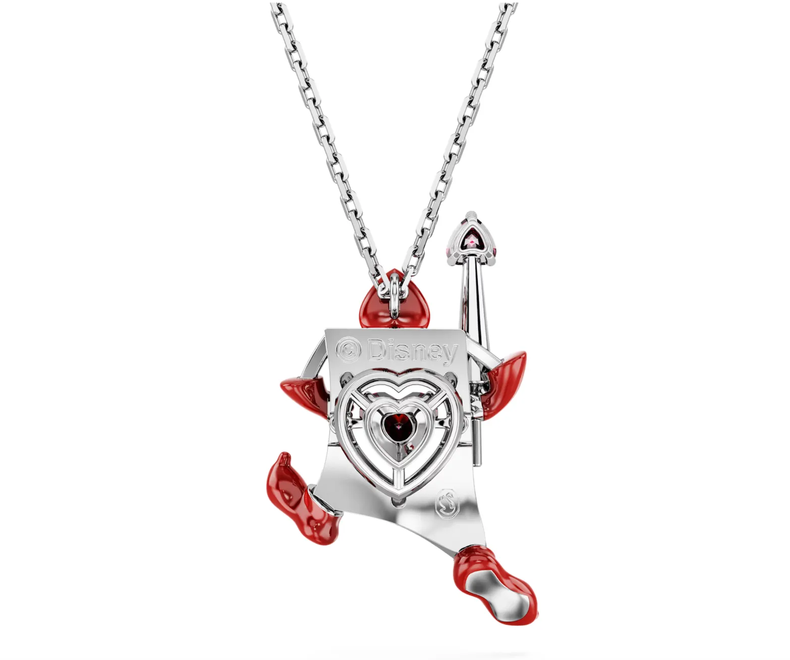 Alice in Wonderland Playing Cards Silver Necklace